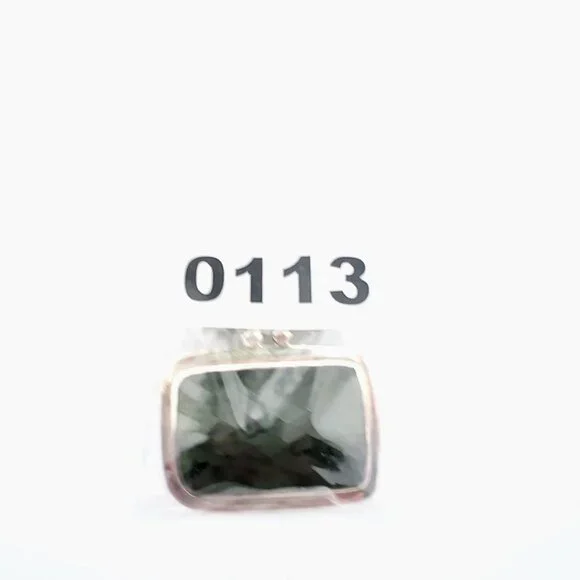 One of a Kind Moldavite & Sterling Silver Pendant With Faceted & Raw Sides - Picture 13 of 13
